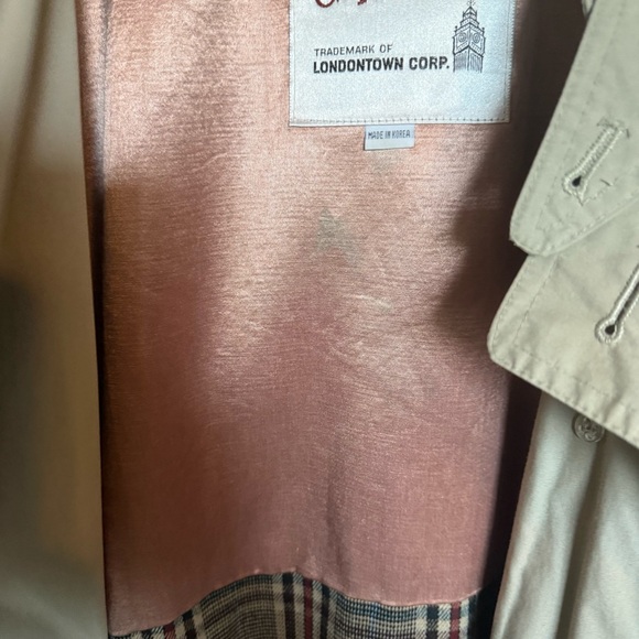 Clipper Mist Mens All Weather Trench Coat Sz 44R Khaki/Brown Classic Jacket - Picture 10 of 13